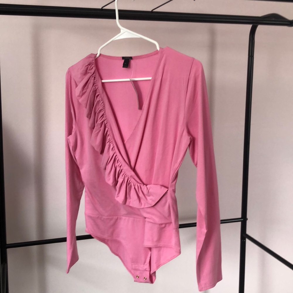 J crew ruffle body suit